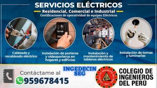 electricista 24 horas arequipa Servicios Eléctricos Generales INGEDECIN